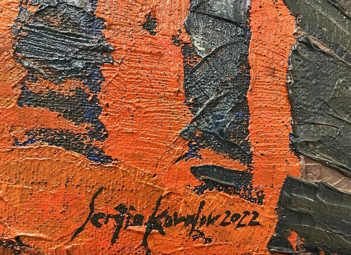 Oil painting Venice City Contemporary Art Serhiy Kovalev Artist's signature