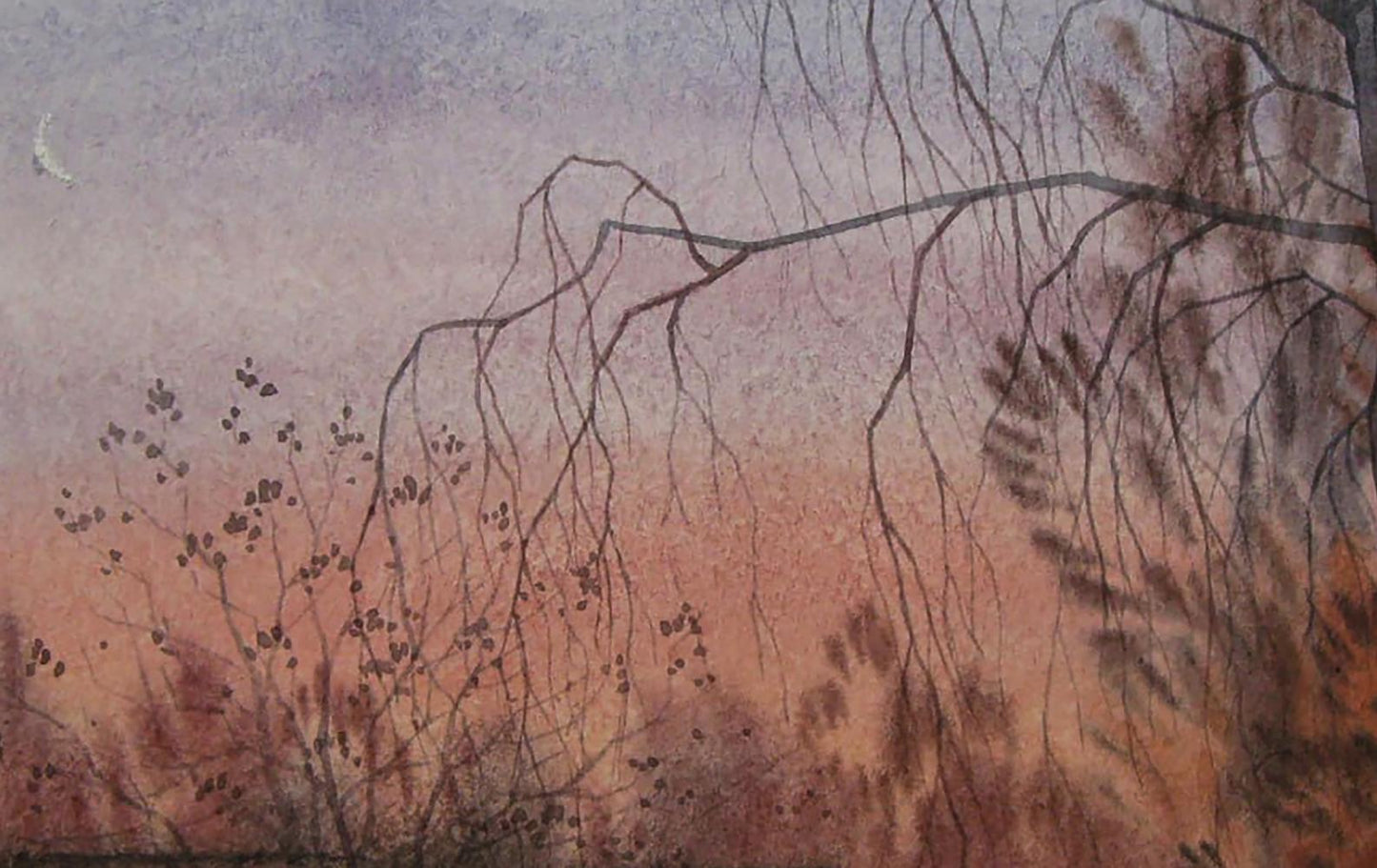 Watercolor painting Evening has come to the city by Valery Savenets