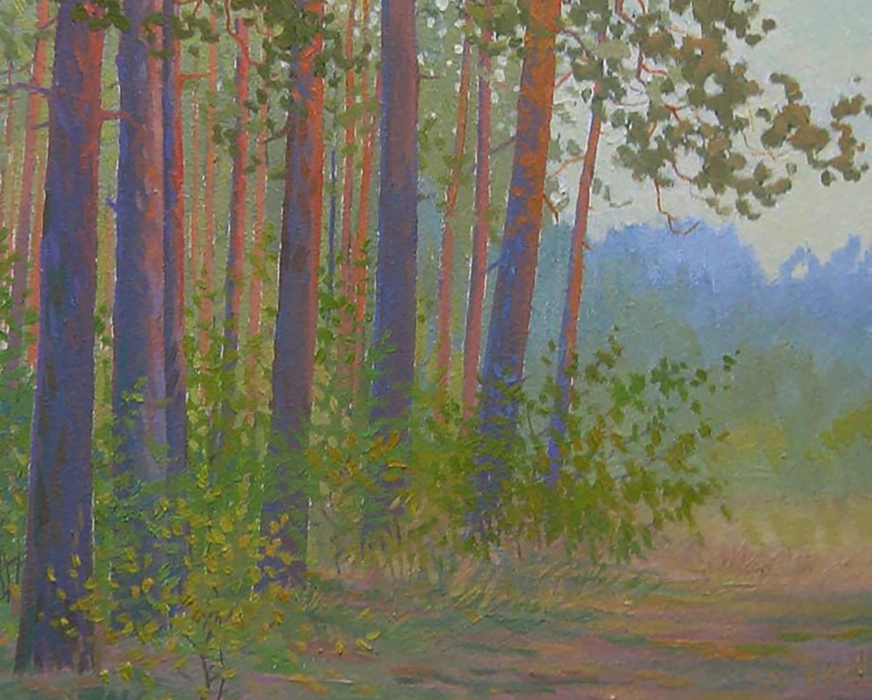 Oil painting Autumn morning in the forest by Valery Savenets