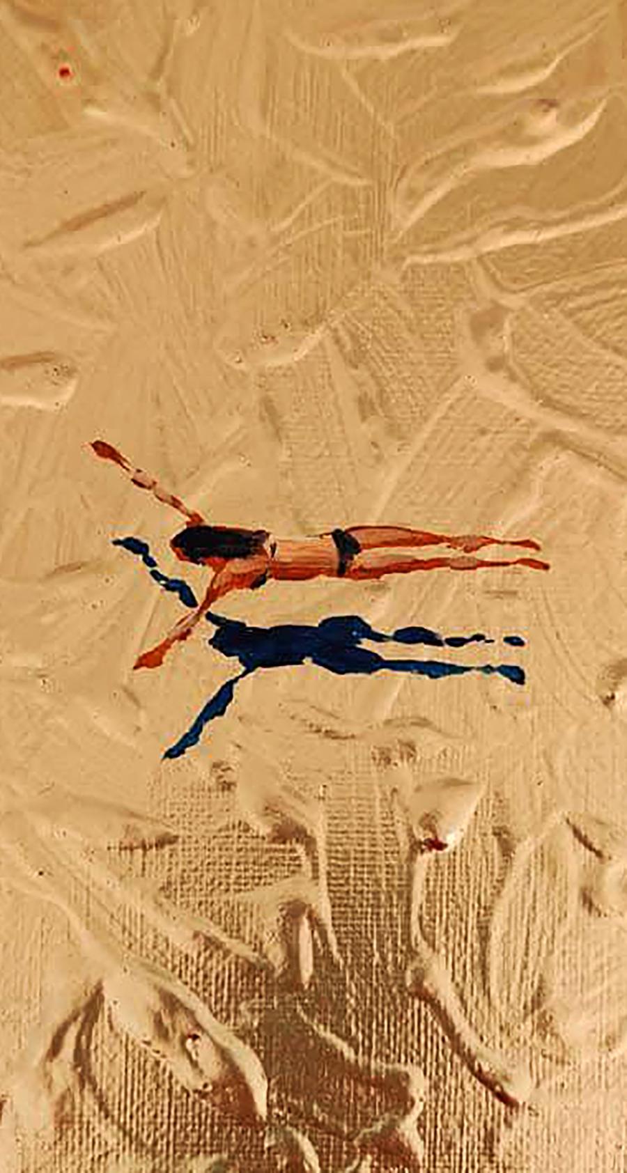 Acrylic painting Golden Pool Olena Klimenko