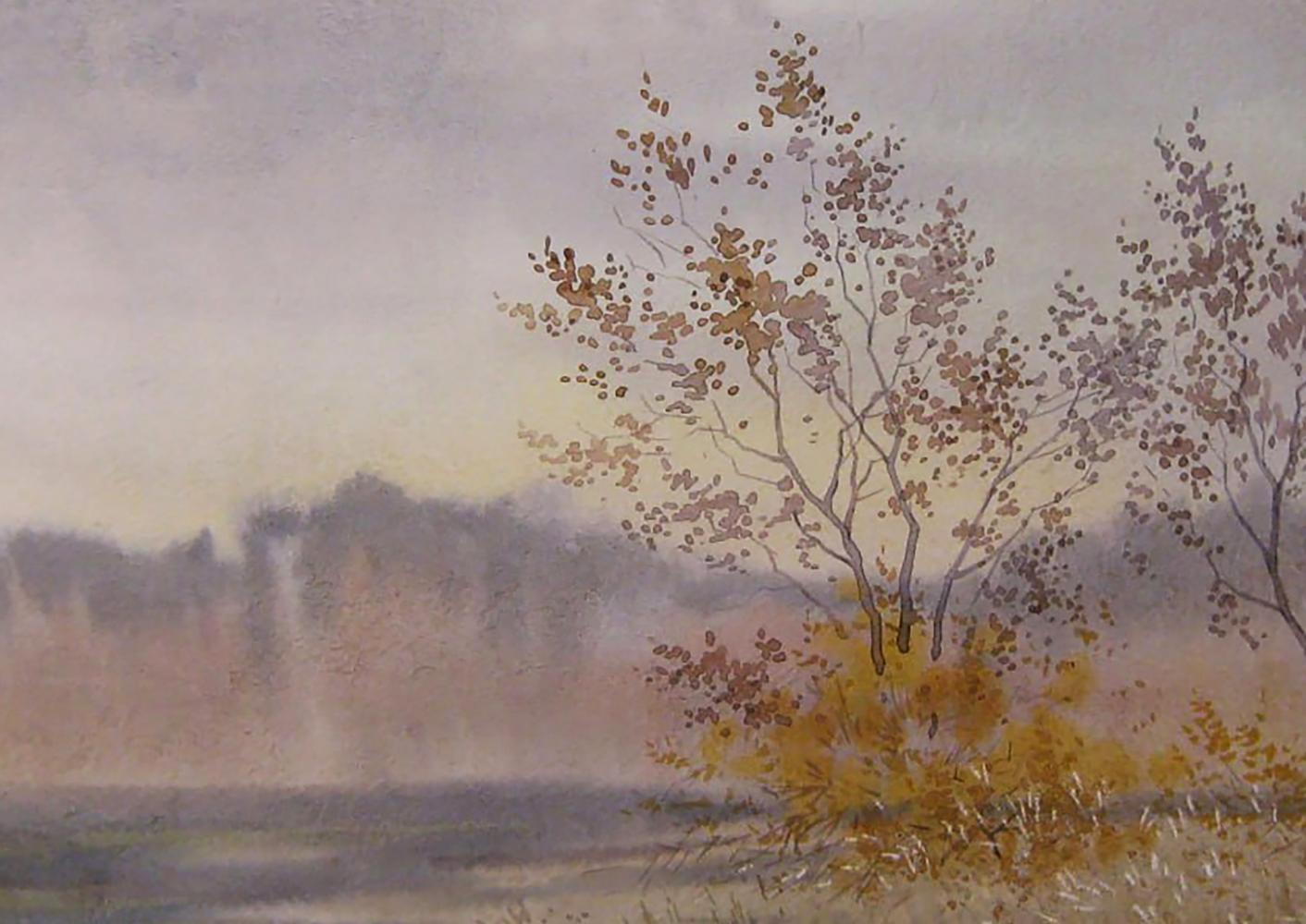 Watercolor painting The last days of autumn by Valery Savenets