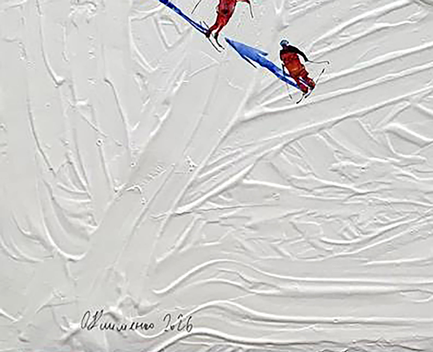 Watercolor painting Between Sky and Snow Olena Klimenko
