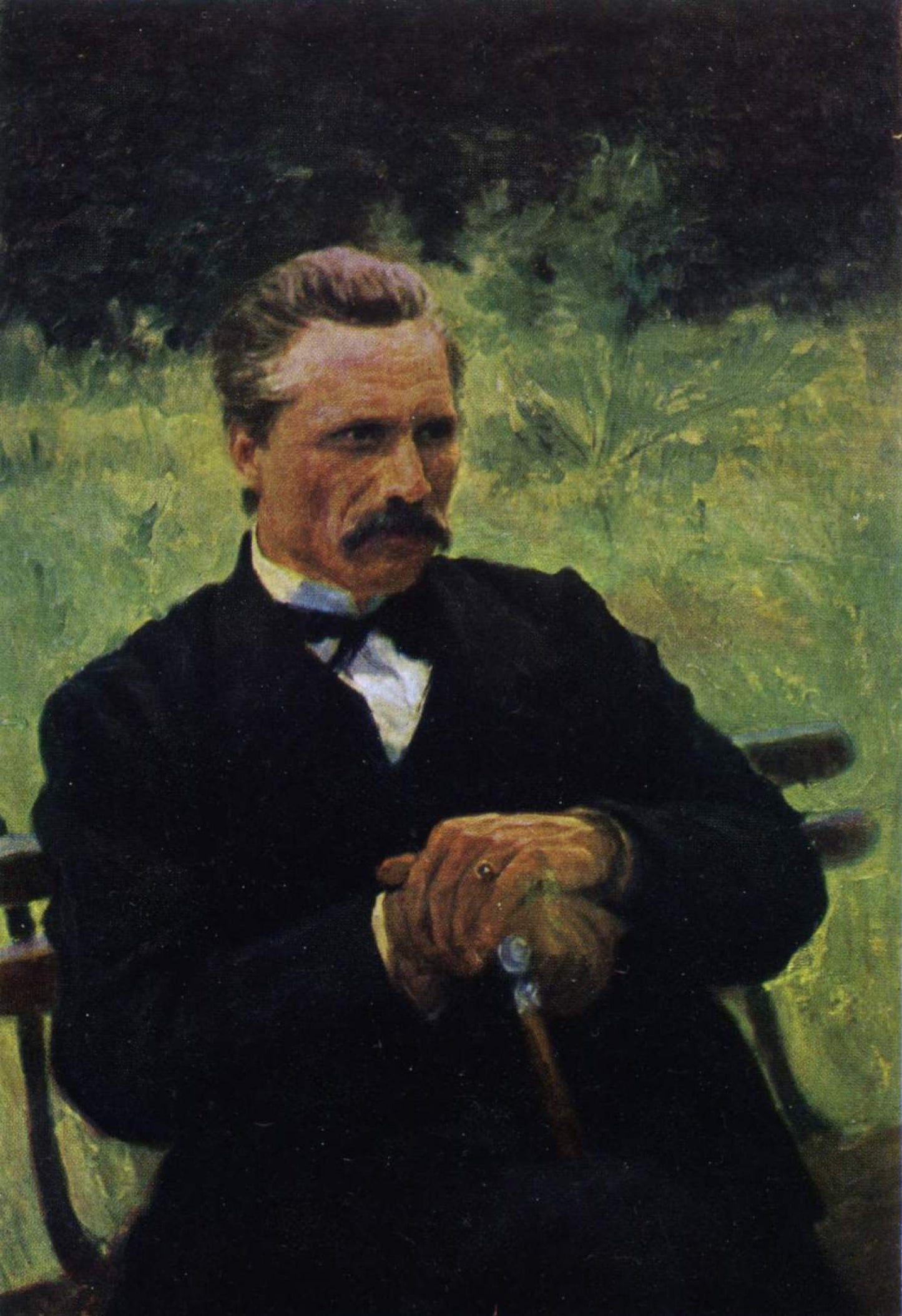 Collectible Heritage Art portrait of man in formal attire by Fotiі Krasystky