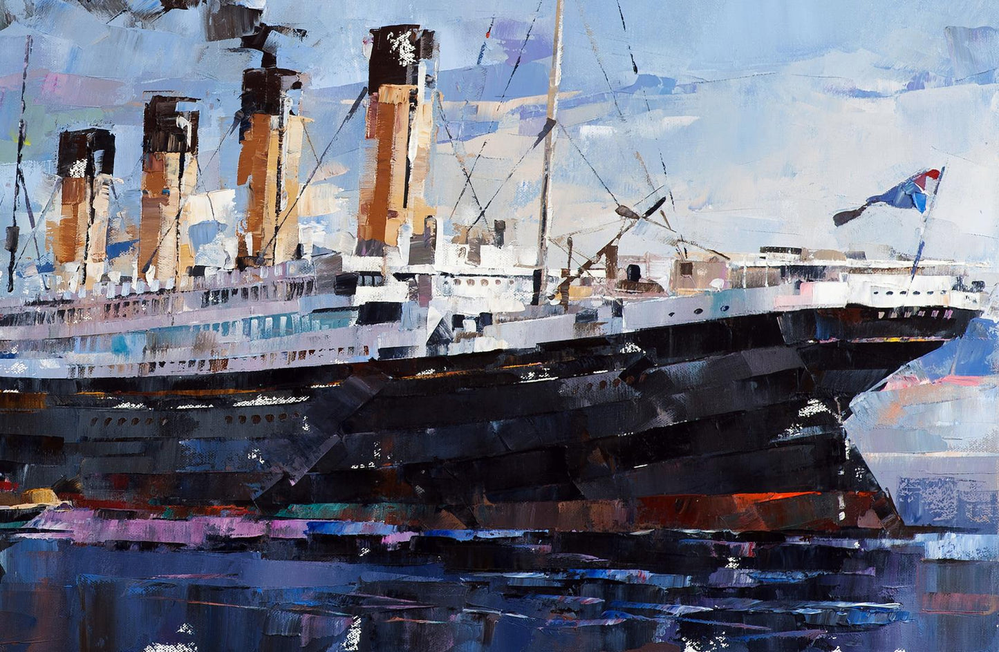 Oil painting of RMS Titanic by Volodymyr Gluhomanyuk