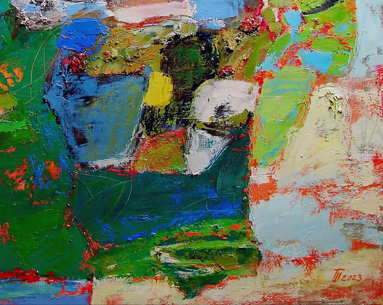 Vibrant Dreams of Summer oil painting by Tatyana Shulyak with impasto strokes