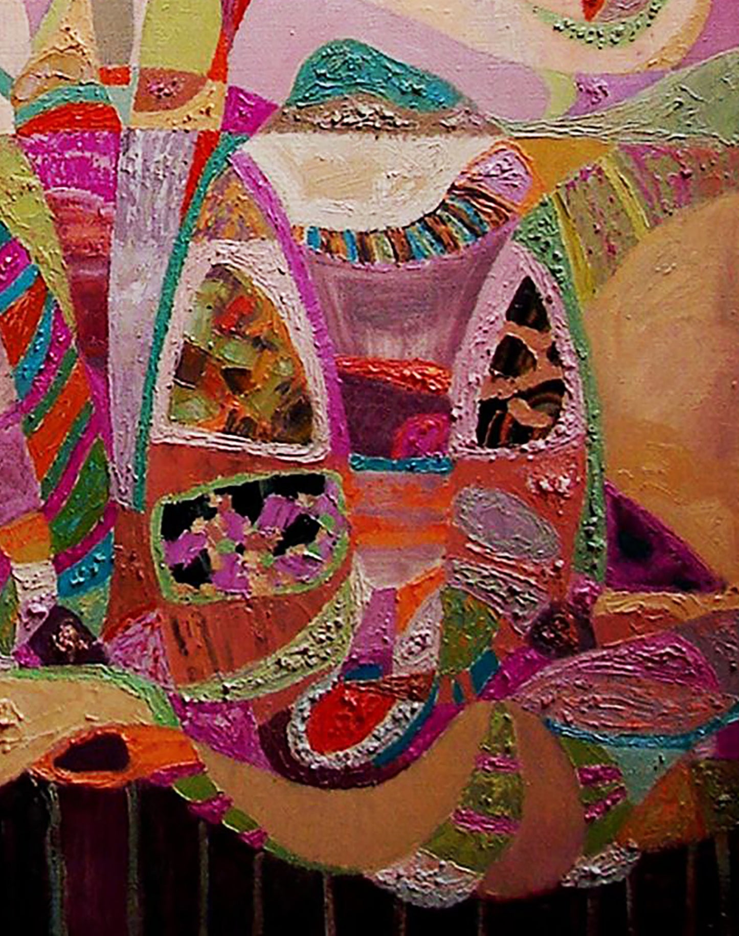 Vibrant Lilac Dreams oil painting by Tatyana Shulyak with impasto textures