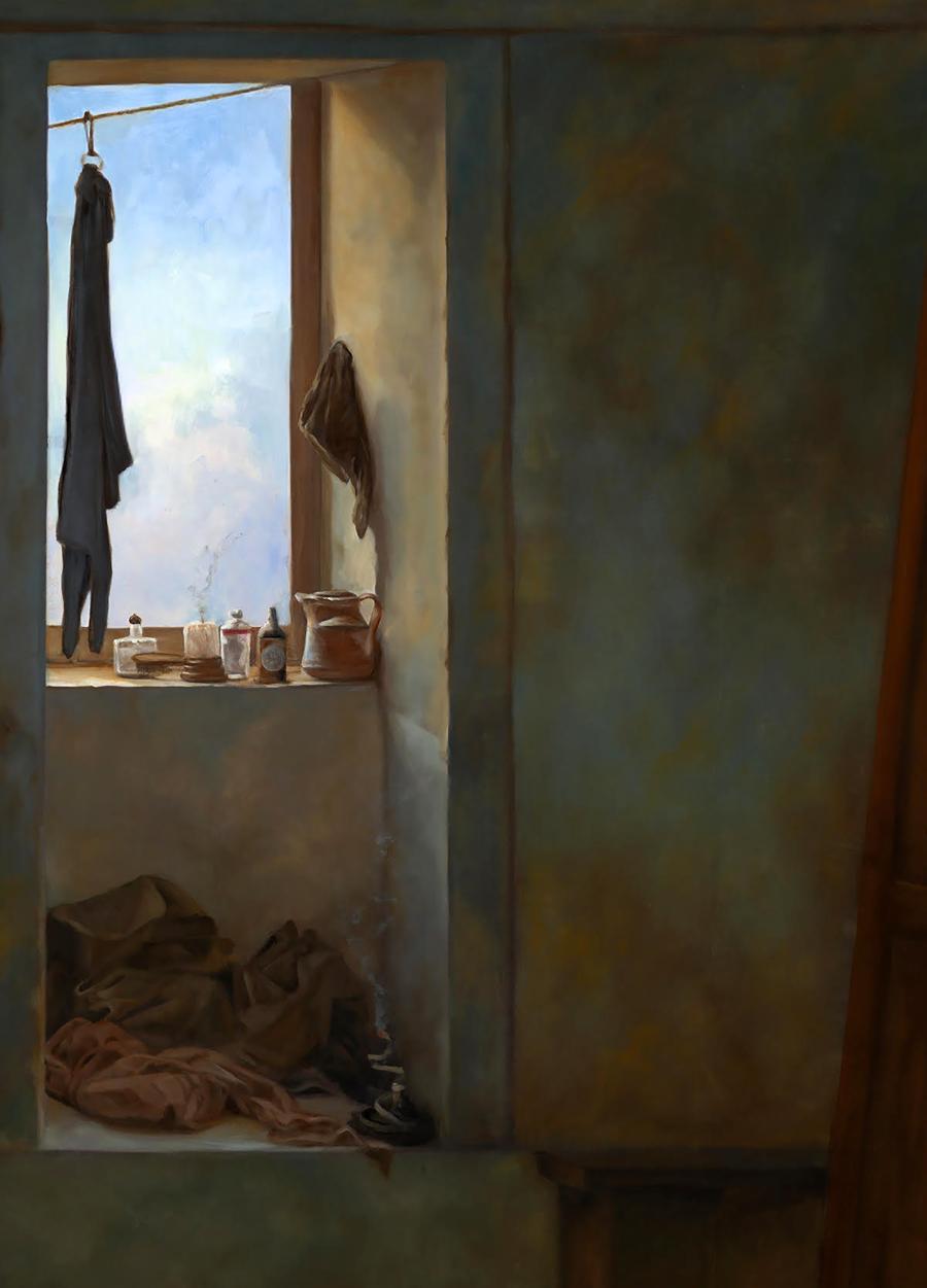 Oil painting Solitude in a Clean Room Richard Fox