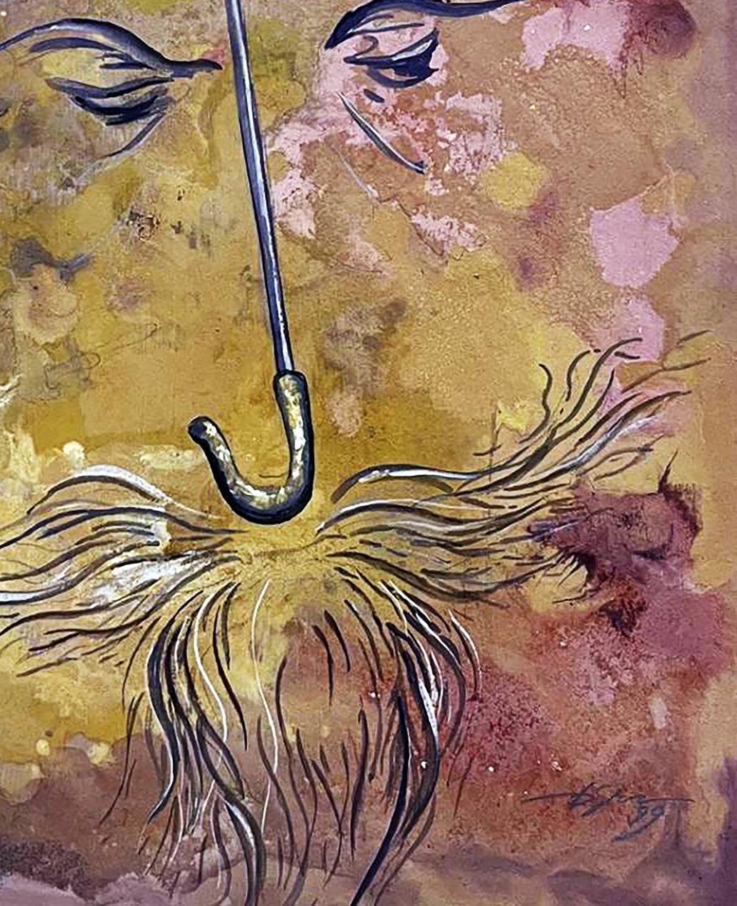 Watercolor painting The vacation is over by Dmytro Startsev abstract portrait