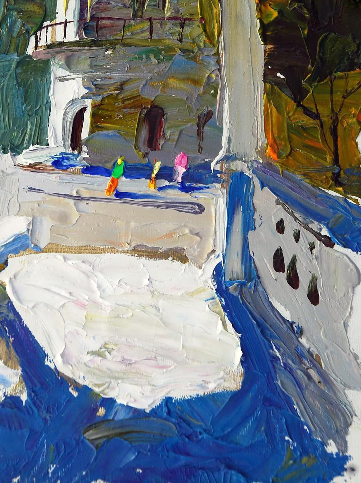 Vibrant impressionist oil painting In the Mountains by Egor Shvachunov