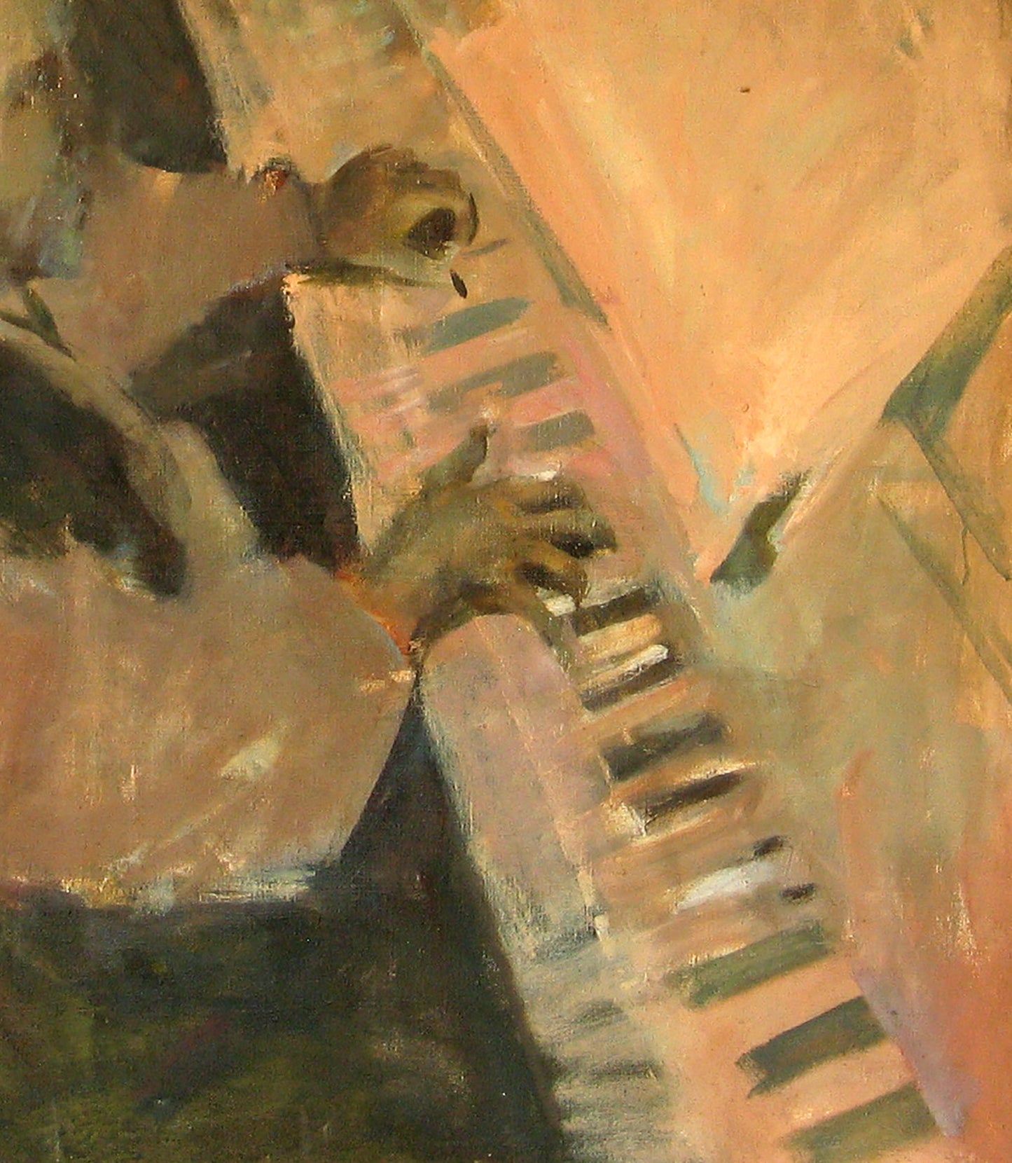 Oil painting Adagio by Ed Potapenkov: impressionistic piano keyboard