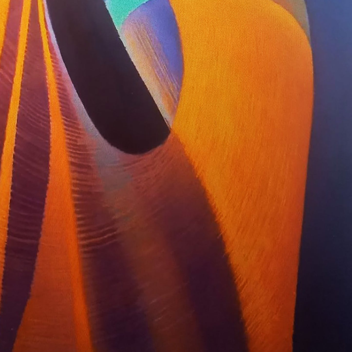 Vibrant orange sculpture oil painting by Alexander Strashevich