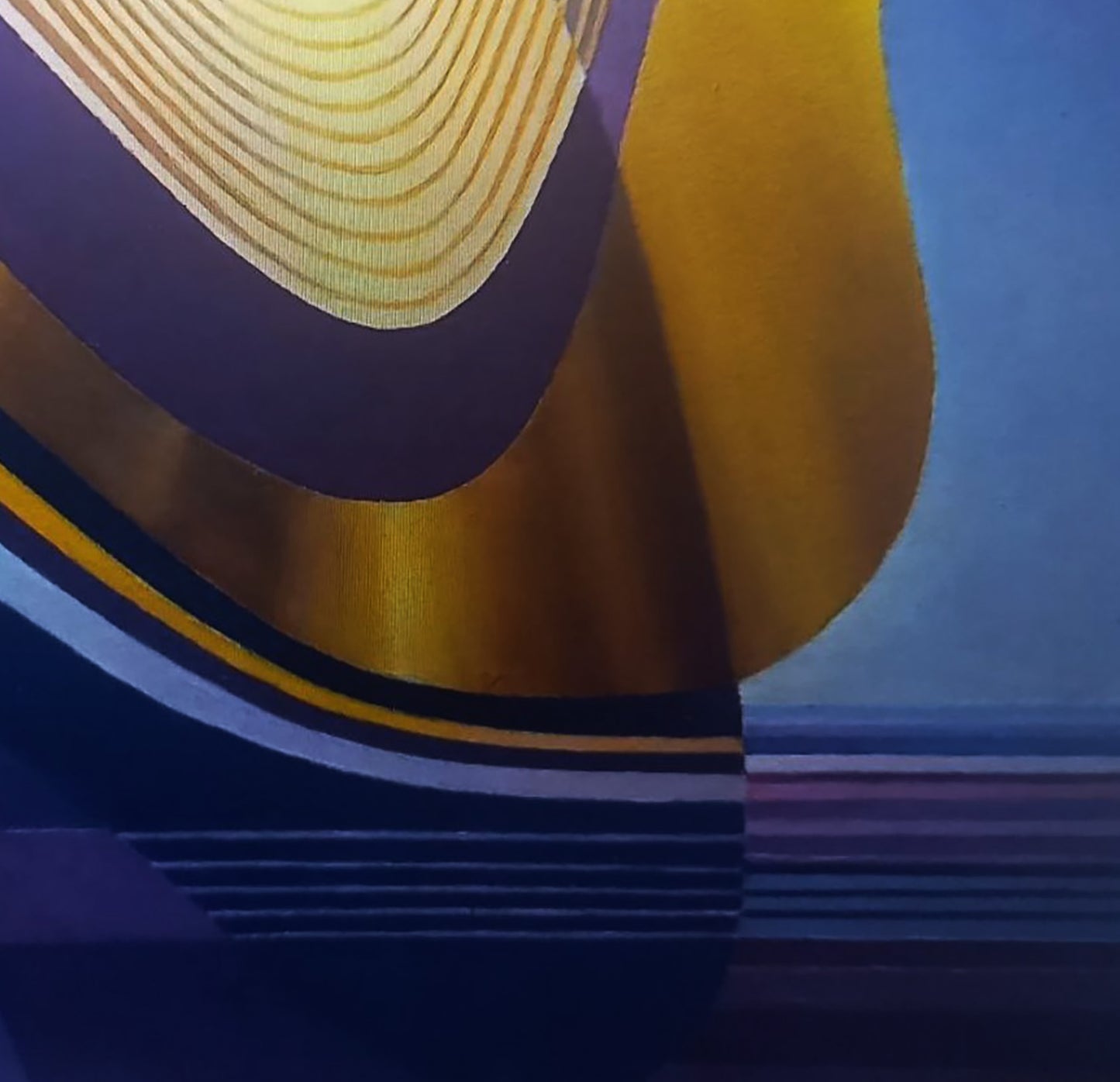 Oil painting Gold ribbon by Alexander Strashevich, bold gold curves