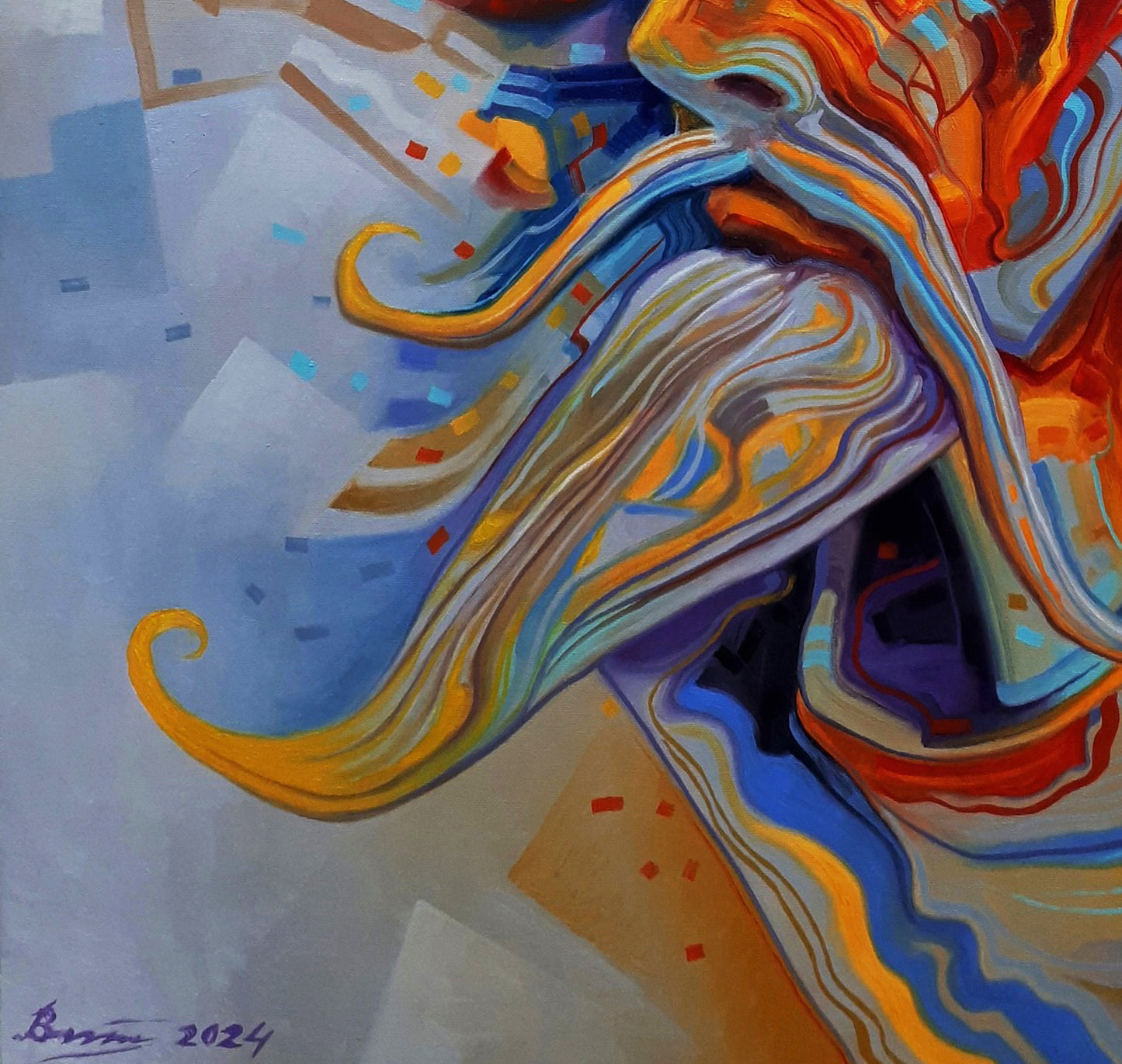Vibrant Thoughts of Don Quixote oil painting by Sergiy Voichenko