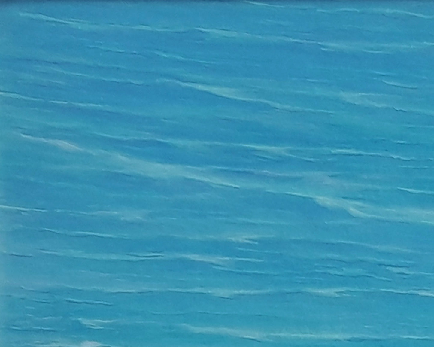 Oil painting Beach with sea waves by Vasily Korkishko textured light blue waves