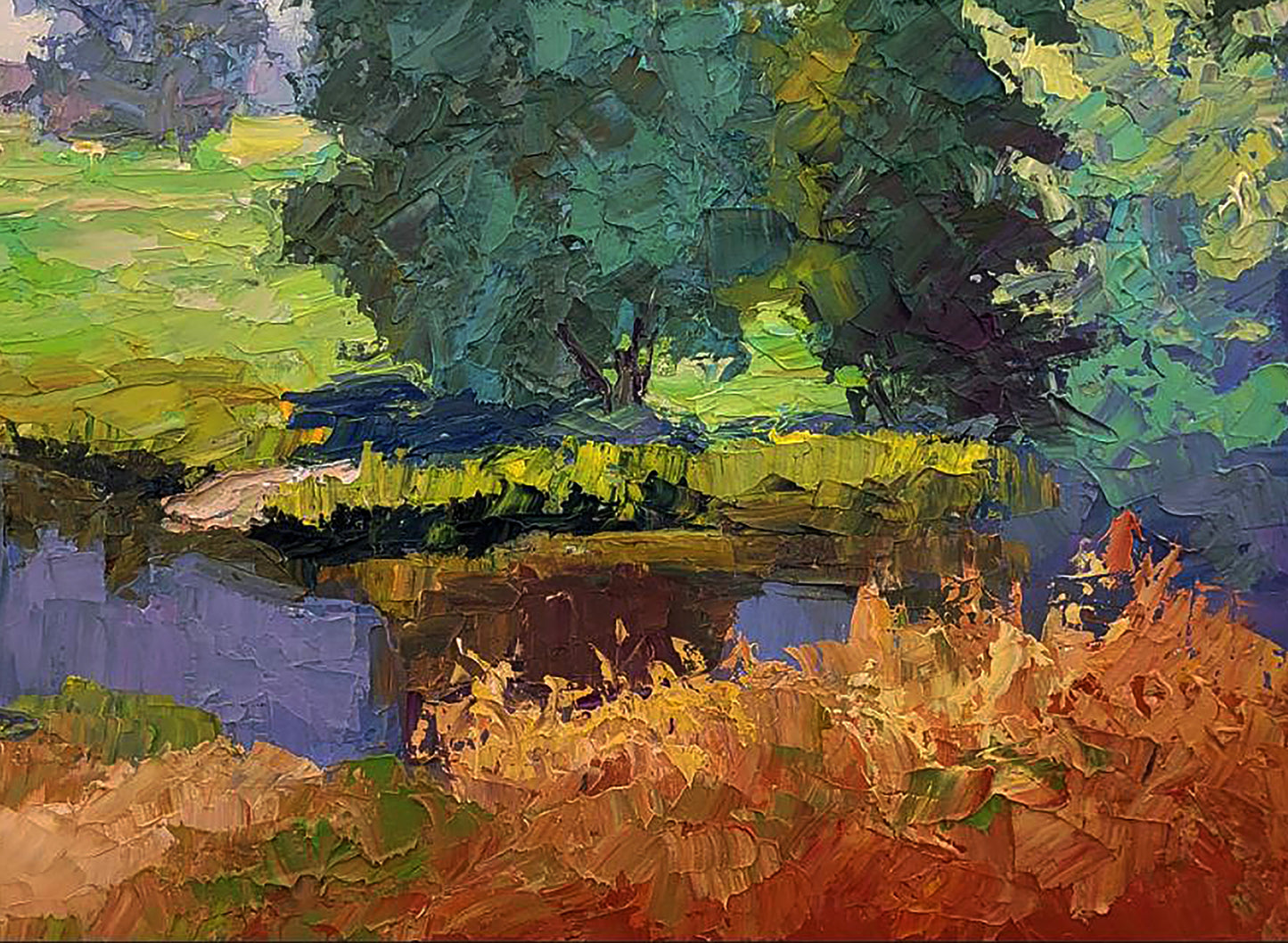 Vibrant impressionist oil painting Summer day by Serdyuk Boris Petrovich
