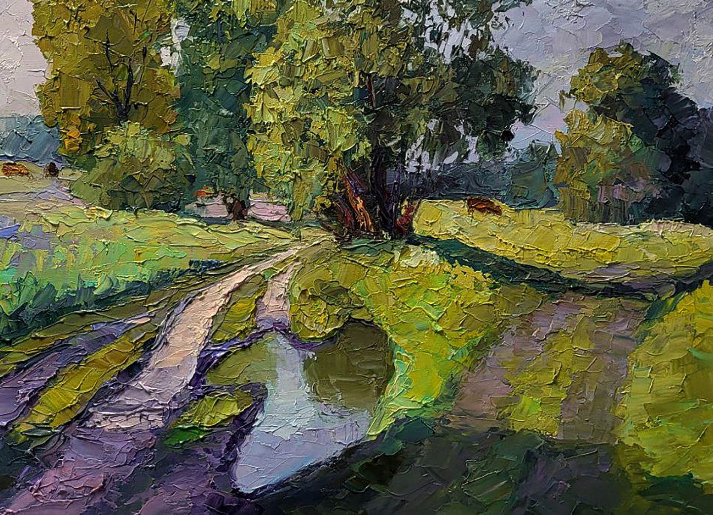 Vibrant impressionist oil painting Summer day by Serdyuk Boris Petrovich