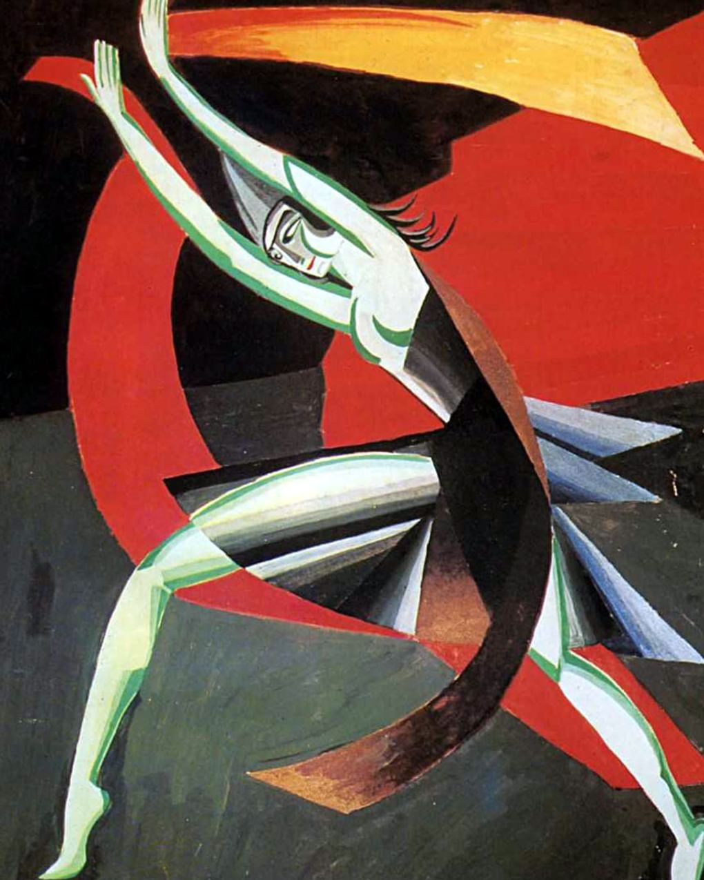 Alexandra Exter abstract dancer oil on canvas avant-garde painting