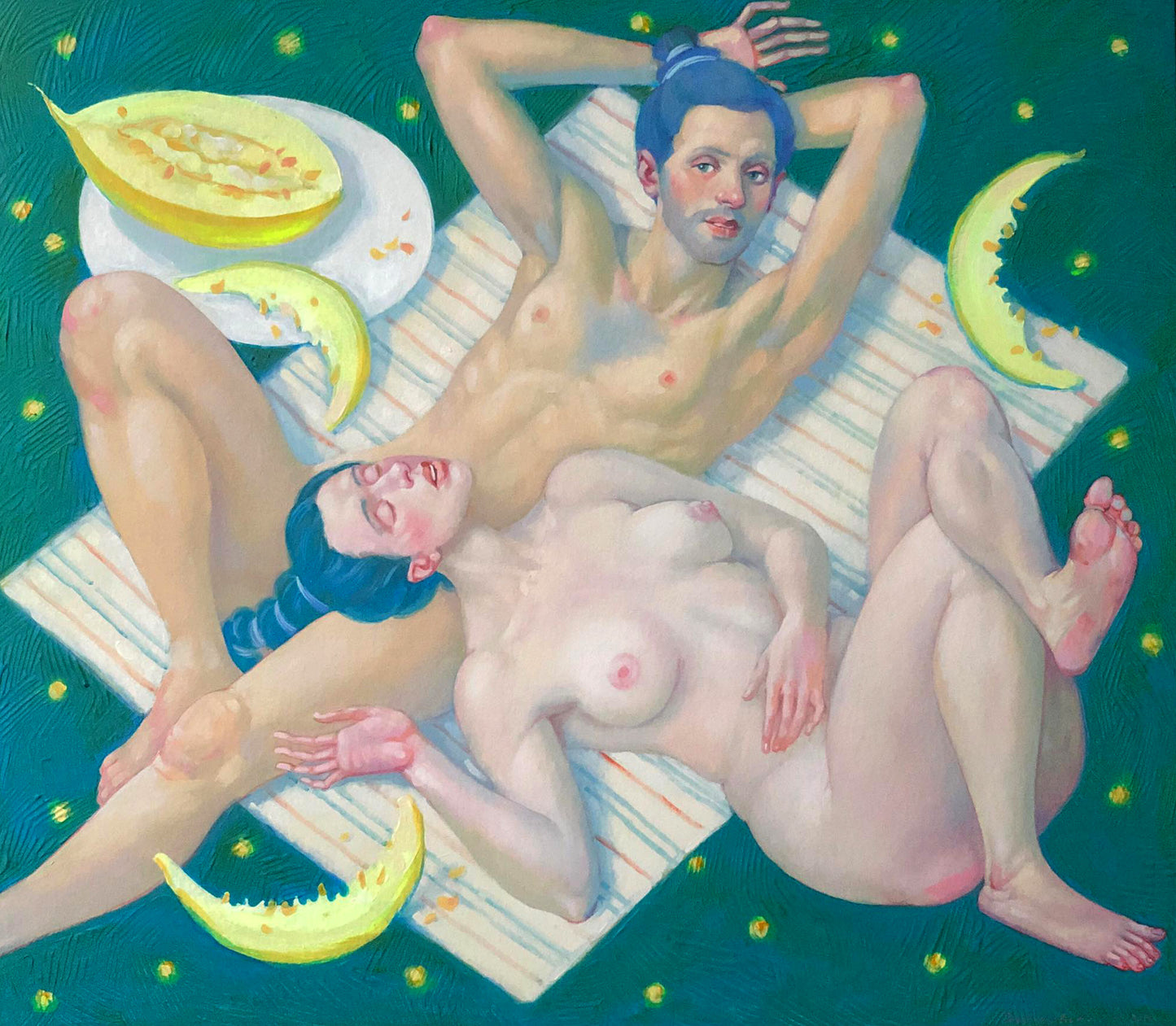 Contemporary Art Buy Acrylic painting Together on vacation Nicolay Butkovsky