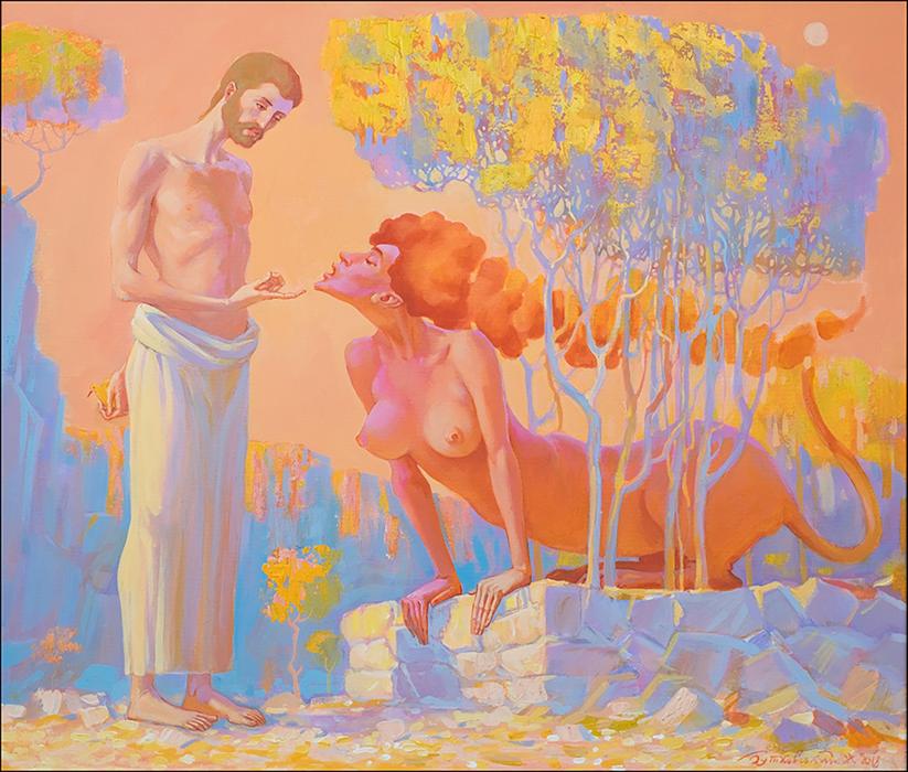 Contemporary Art Buy Acrylic painting Sphinx puzzle Nicolay Butkovsky