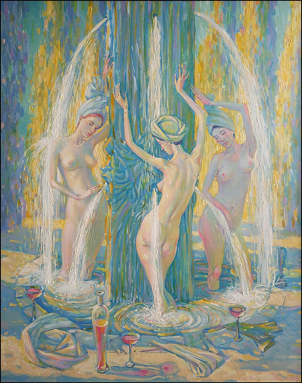 Contemporary Art Buy Acryilic painting In the fountain Nicolay Butkovsky