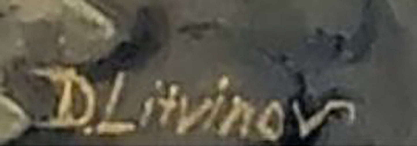 Gold d. signature on back of Daniil Litvinov Napoleon in Egypt oil painting portrait