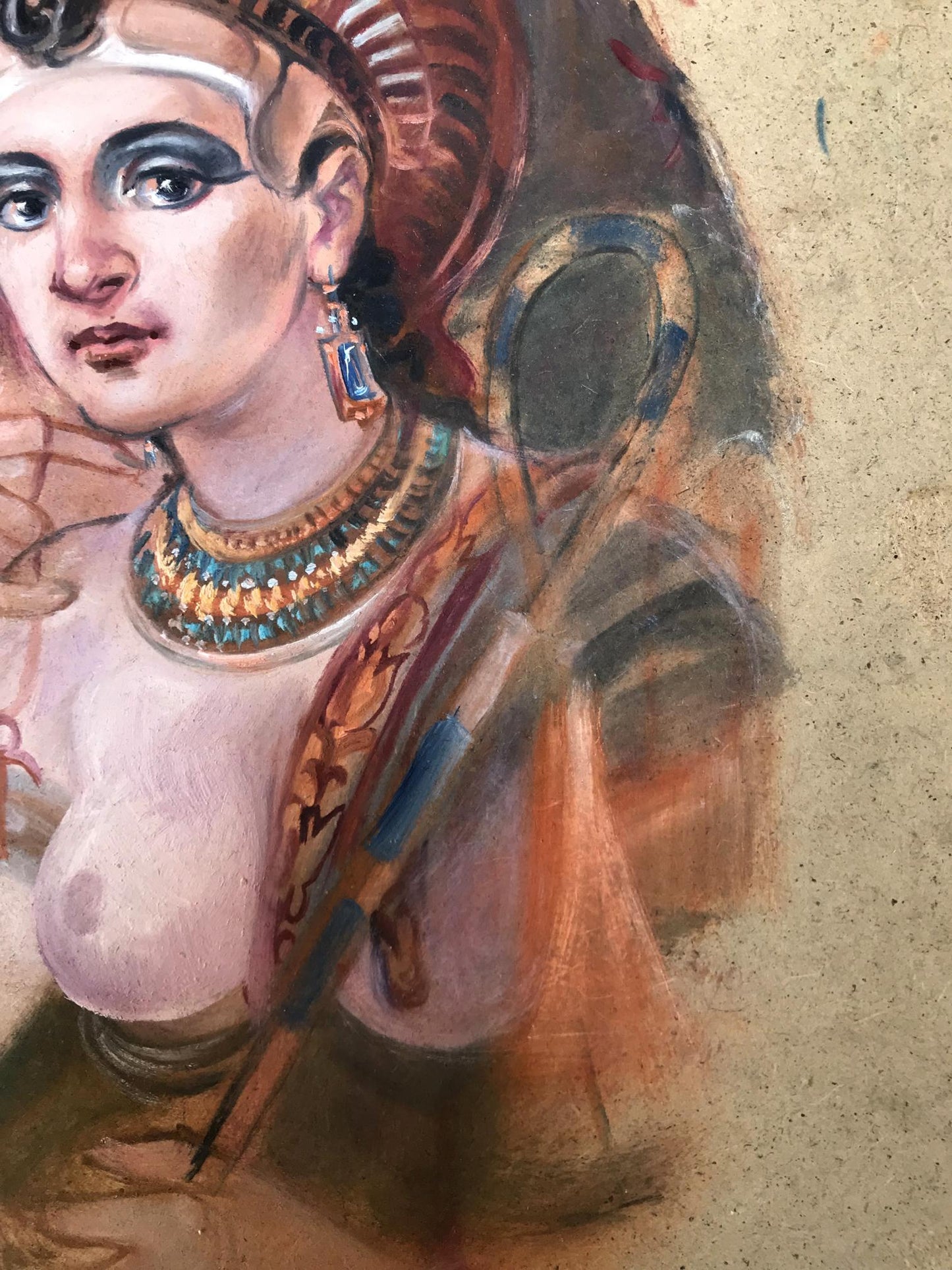 Oil painting of Egyptian woman portrait by Alexander Arkadievich Litvinov