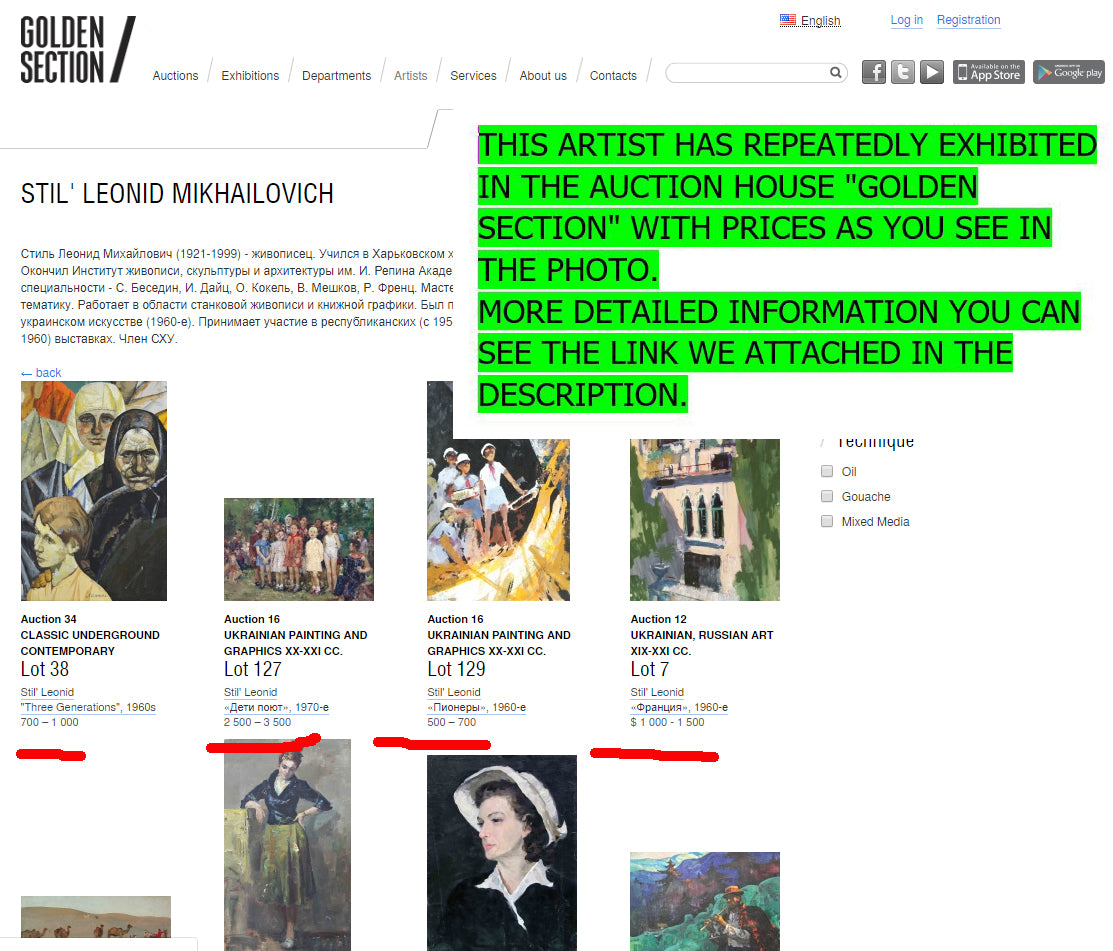 Oil painting House in the forest by Leonid Mikhailovich Stil at Golden Section Auction House