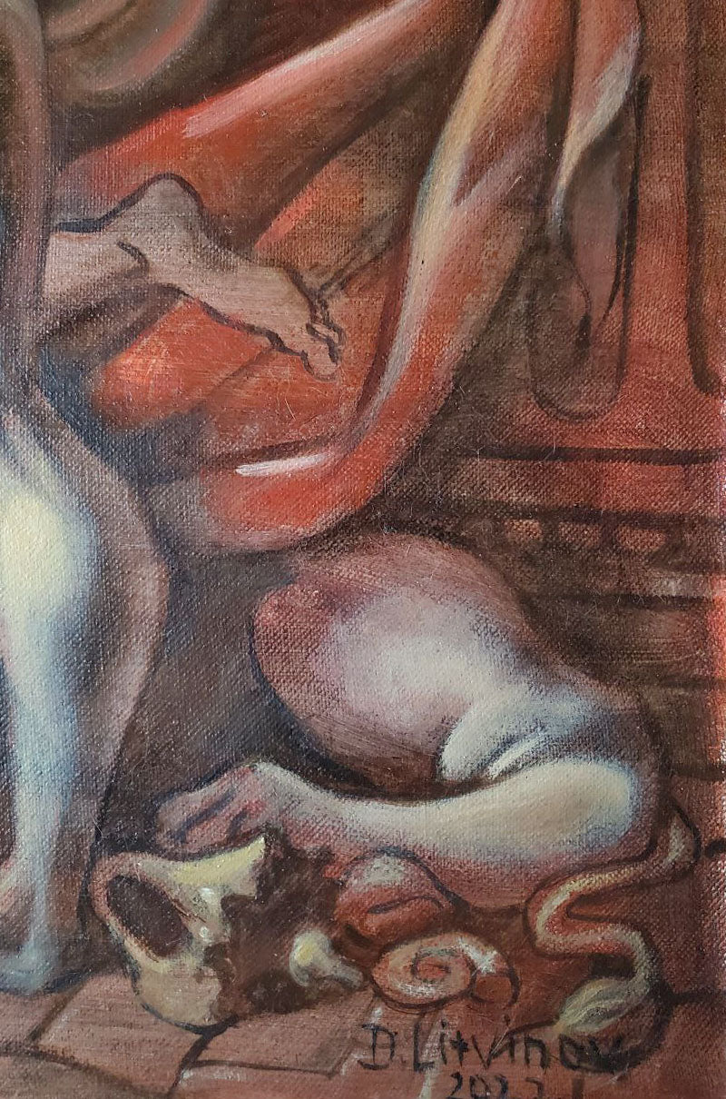 Oil painting Memories of Venice by Litvinov Daniil Olegovich, reclining nude
