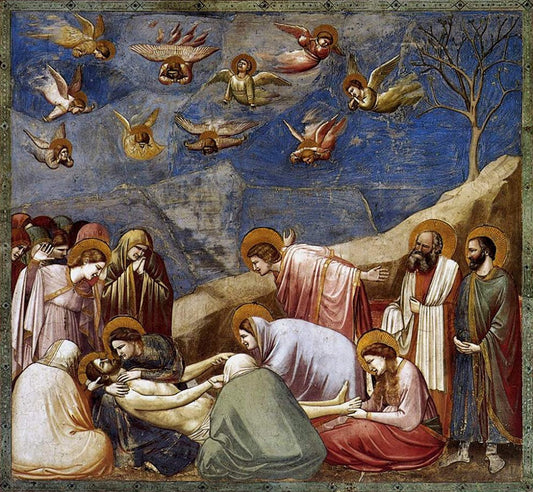 Giotto di Bondone’s The Lamentation, tempera on panel