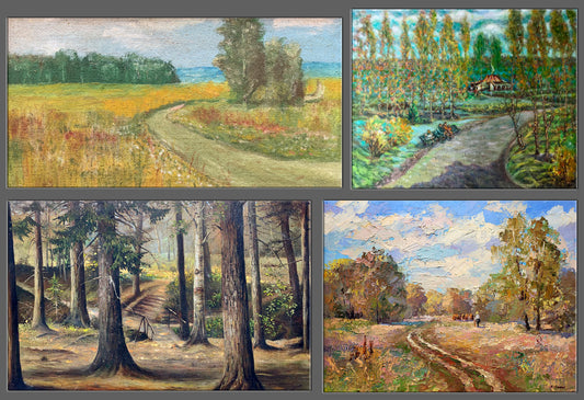 Four impressionist landscapes in The Art of Nature: serene rural scenes