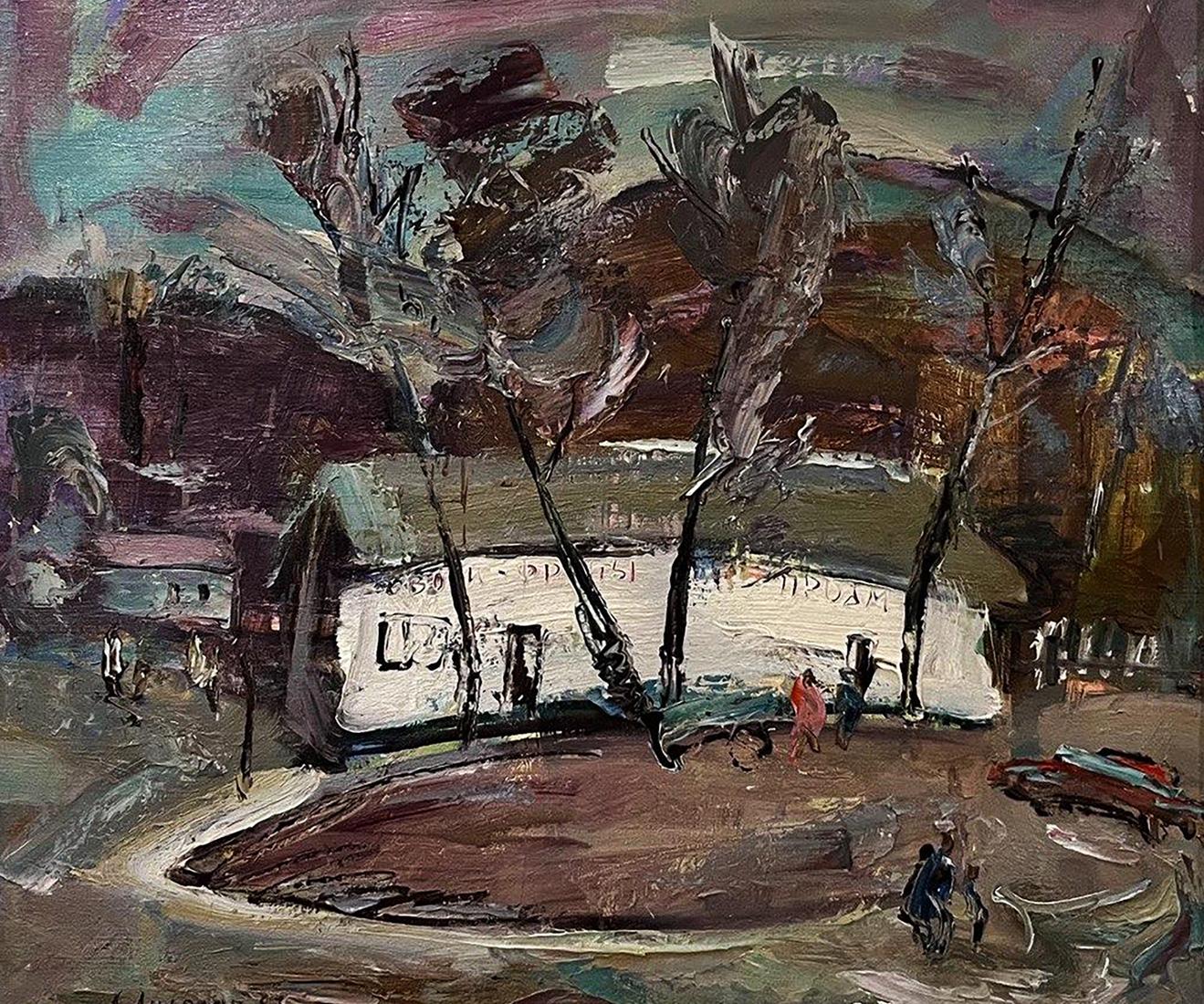 Oil painting Once upon a time in the village by Oleksandr Andreev