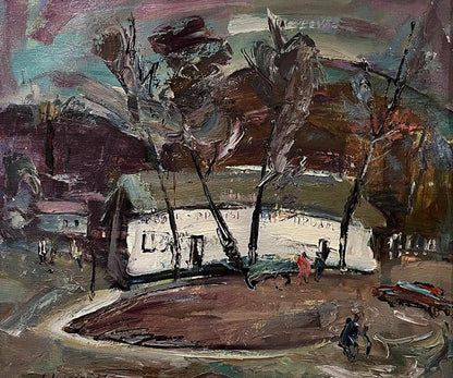 Oil painting Once upon a time in the village by Oleksandr Andreev
