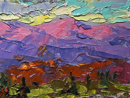 Vibrant impressionist oil painting Fresh mountain stream by Oleksiy Ivanyuk