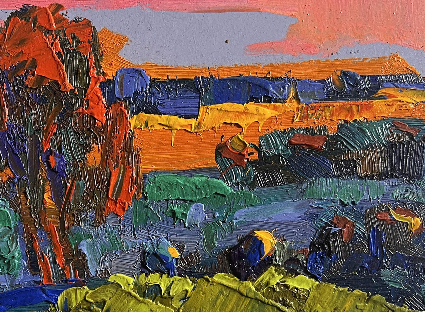 Vibrant impressionist oil painting Far away in the silence of nature by Oleksiy Ivanyuk