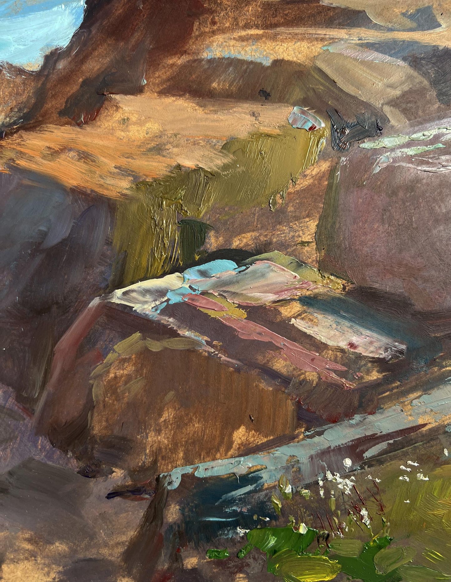 Textured oil painting of Sea Symphony of Waves cliffs by Yuriy Suprunchuk