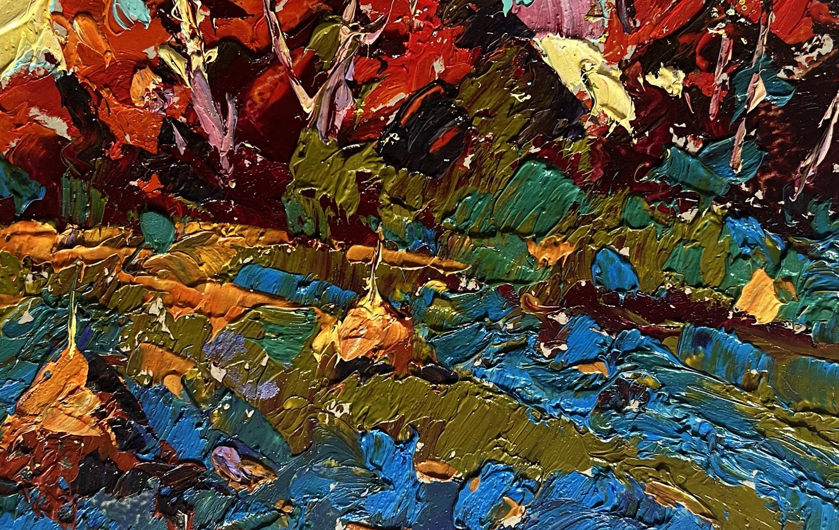 Oil painting Autumn romance in the field by Oleksiy Ivanyuk