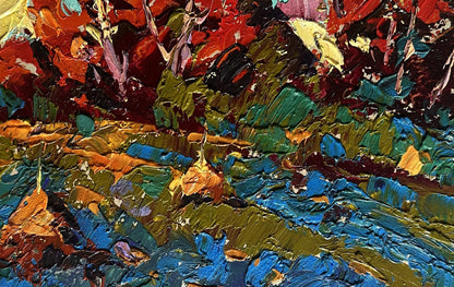 Oil painting Autumn romance in the field by Oleksiy Ivanyuk