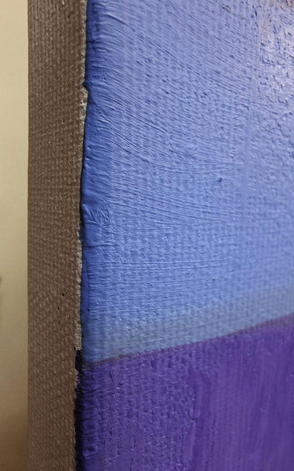 Oil painting Light lines by Sergiy Voichenko, blue purple gradient canvas