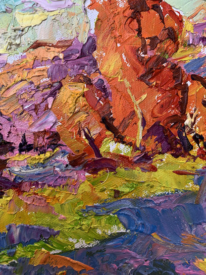 Vibrant impressionist oil painting Sunny autumn day by Ivanyuk Oleksiy
