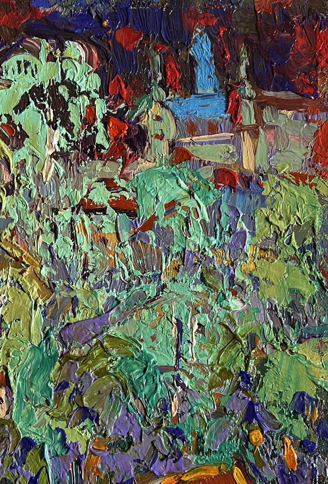 Vibrant impressionist oil painting City after the Rain by Oleksiy Ivanyuk