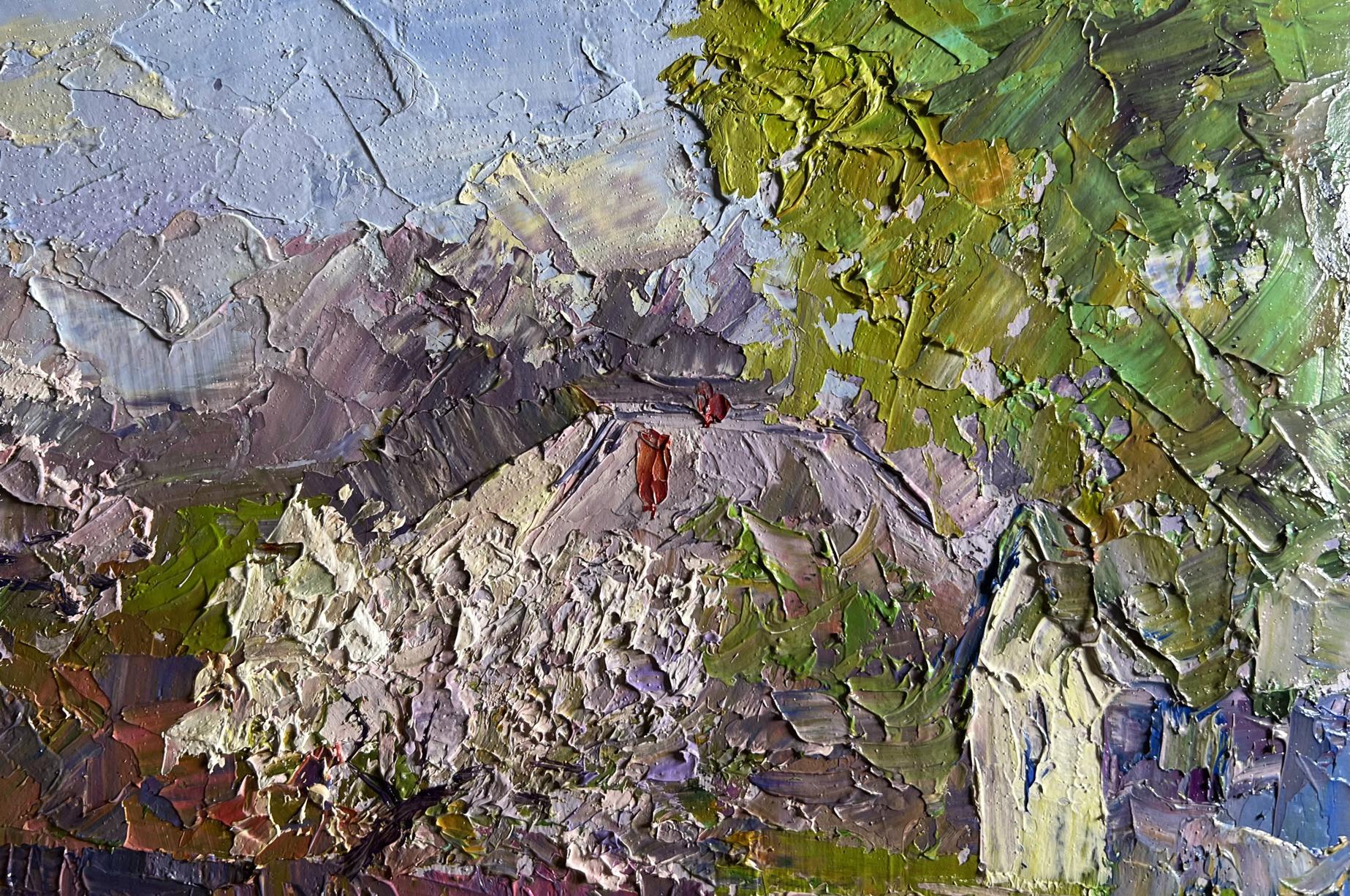 Textured impressionist mountains by Boris Serdyuk oil painting