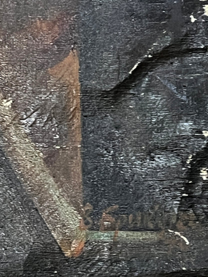 Oil painting Portrait of Lenin in his office Shingur Victor