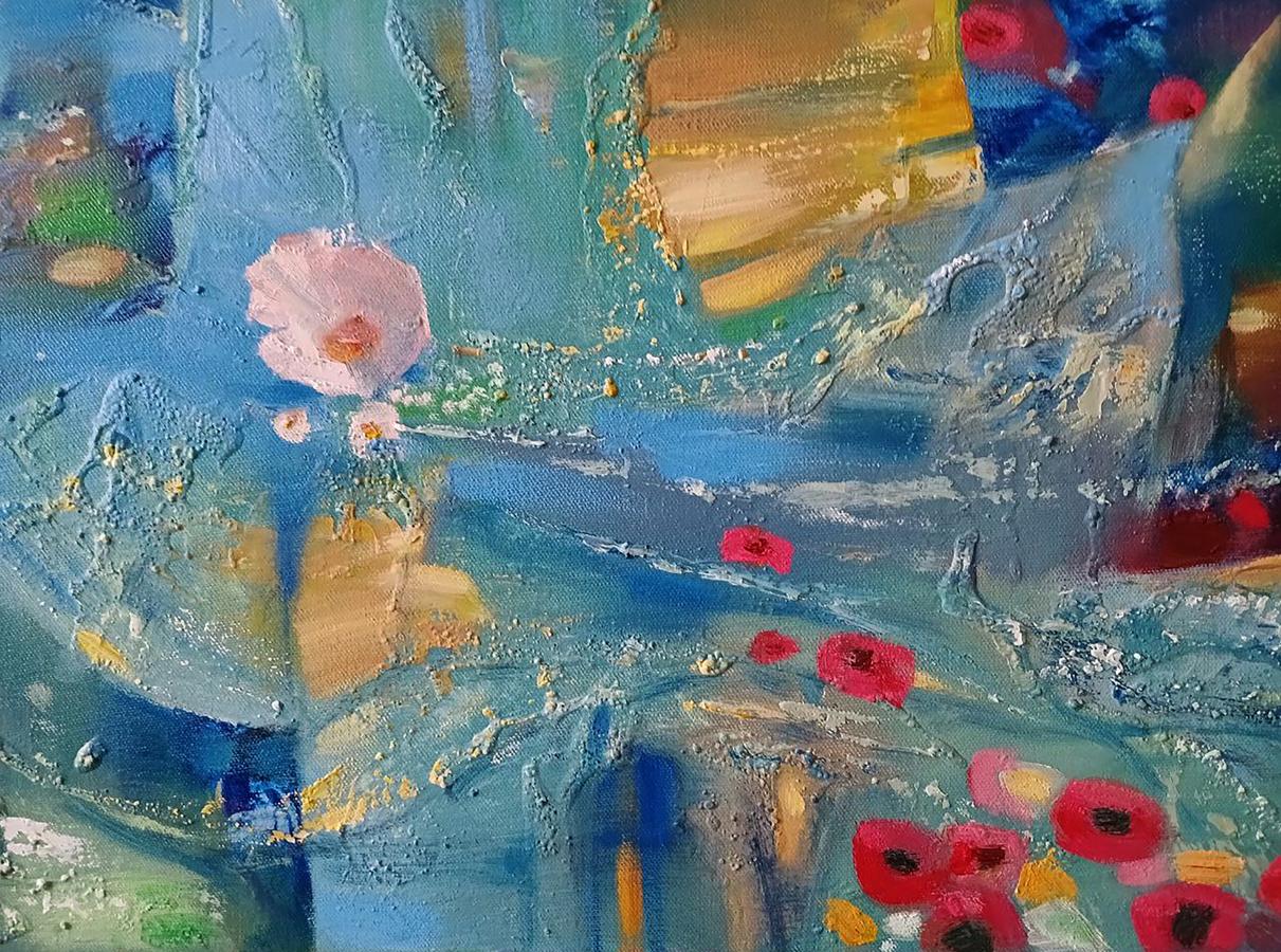 Abstract oil painting Aqua Vita Anatoly Tarabanov