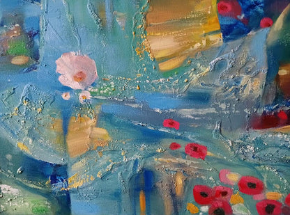 Abstract oil painting Aqua Vita Anatoly Tarabanov