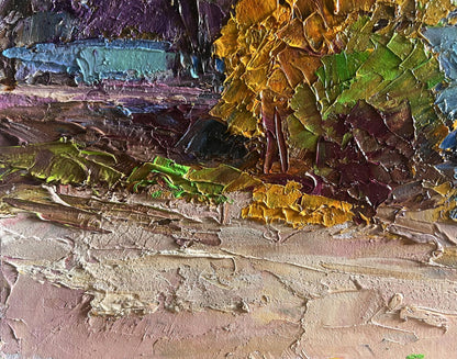 Oil painting Evening after a thunderstorm by Boris Serdyuk in earthy tones
