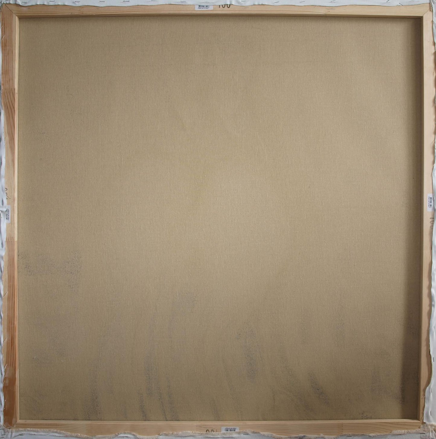 Back of Oil painting Before pleasure Konsta G. Amelinn with wood frame