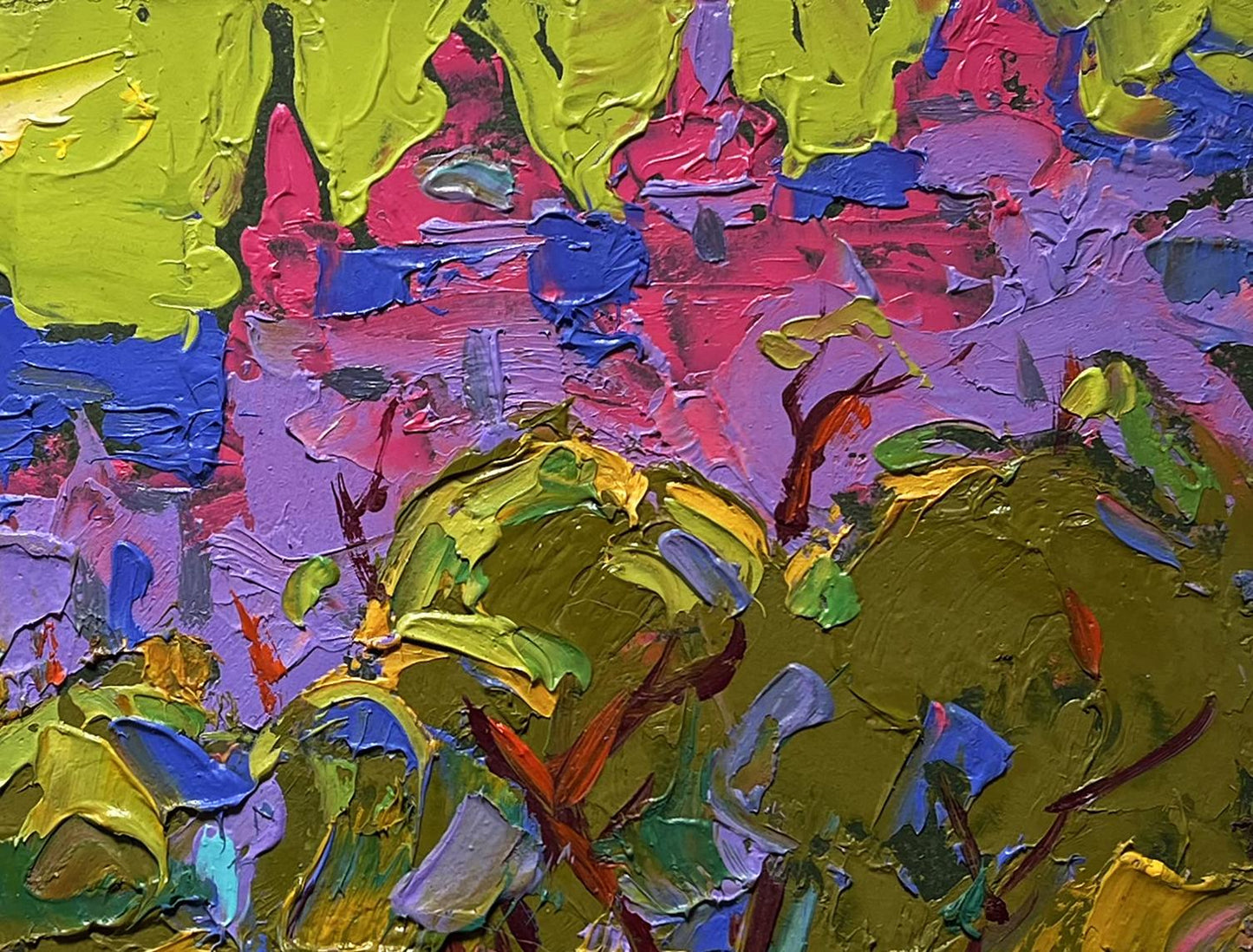 Vibrant Twilight of city life oil painting by Oleksiy Ivanyuk