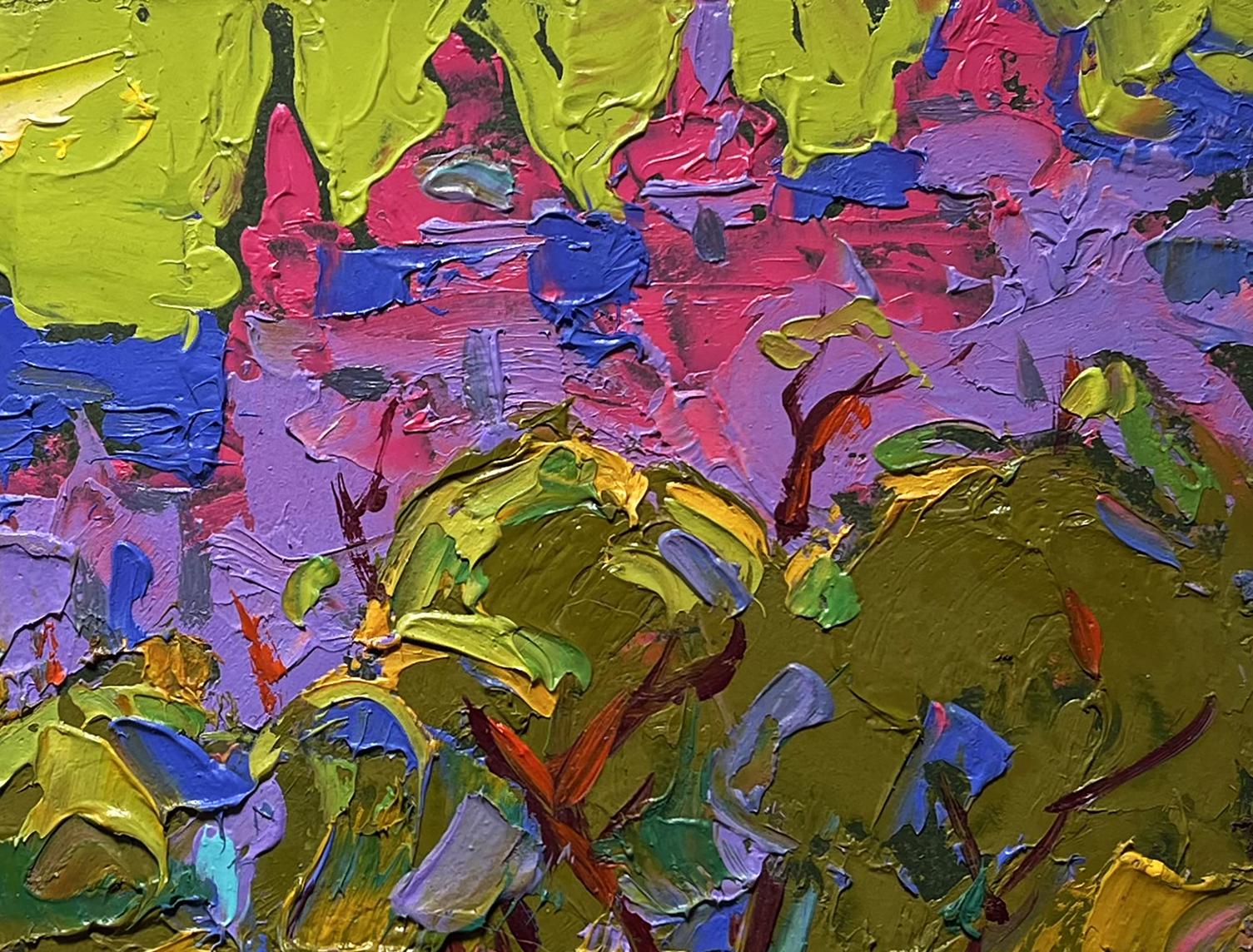 Vibrant Twilight of city life oil painting by Oleksiy Ivanyuk