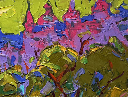 Vibrant Twilight of city life oil painting by Oleksiy Ivanyuk