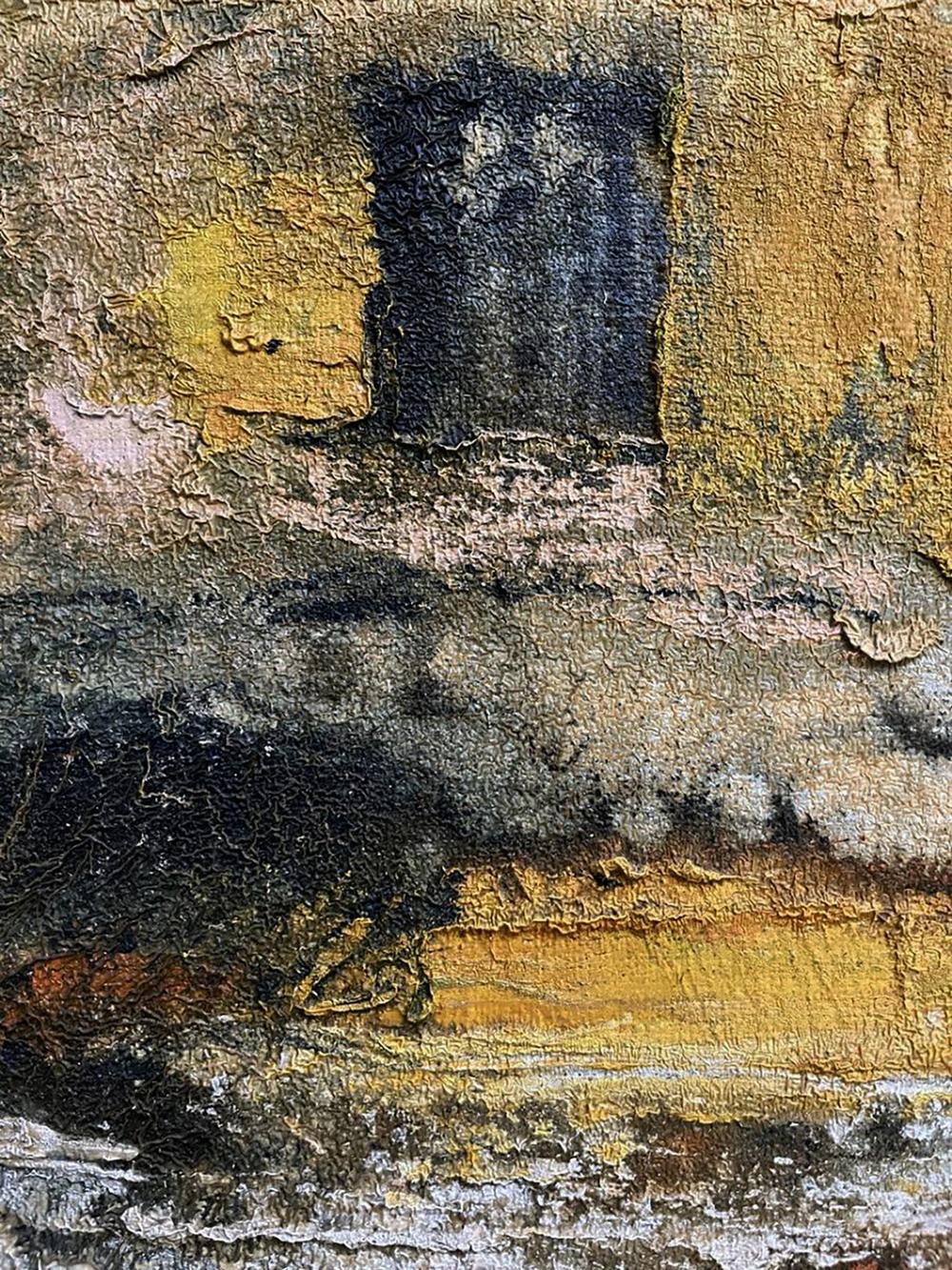 Oil painting Contrary to Serhiy Kovalev textured abstract impasto art